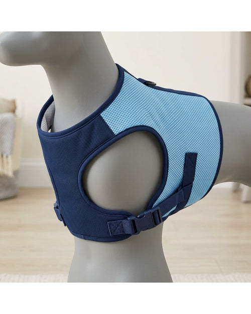Xmkpd Open-Mesh Pet Vest Small Sky Navy - Lifestyle view